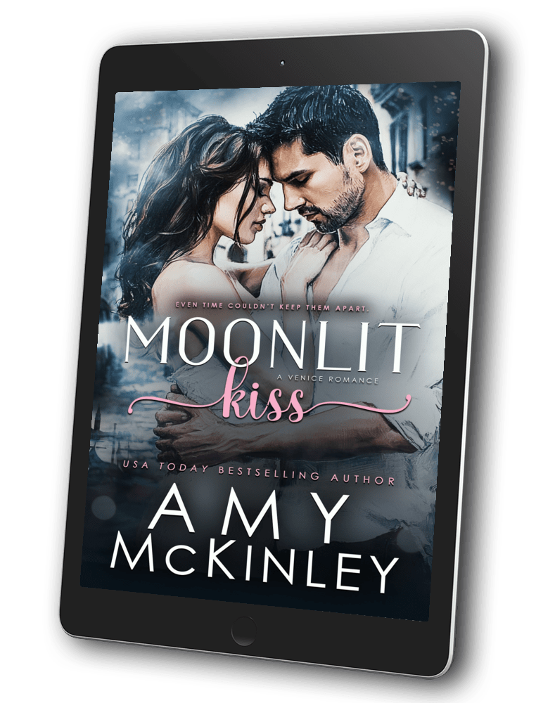 Venice romance fated love Moonlit Kiss by Amy McKinley